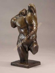 Bronze Male Torso Sculpture