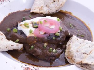 Zocalito Skirt Steak in Negro Mole